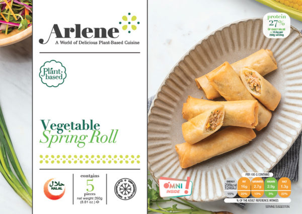 Arlene Plant Based Vegetable Spring Roll (Pre-fried) (5pcs)