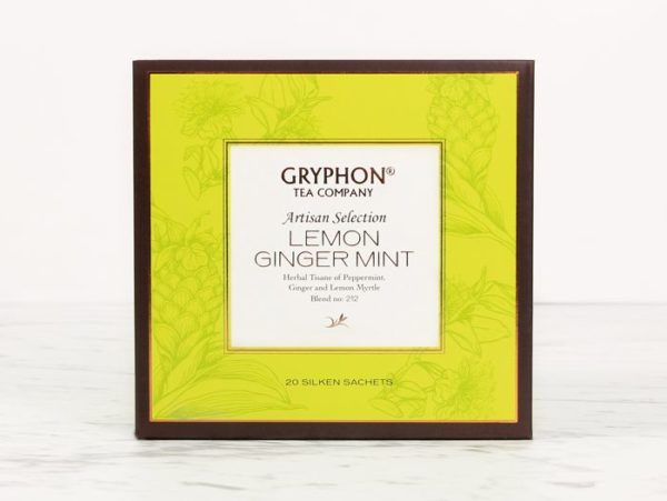 Gryphon Lemon Ginger Mint Tea (Herbal Tisane) (20 Sachets)