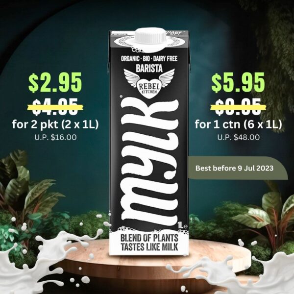 Rebel Kitchen Barista Mylk (1CTN; 1L x 6) BBD 9 July 2023