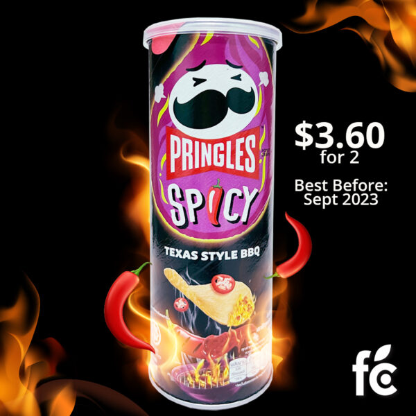 Pringles Spicy Texas Style BBQ Potato Crisps (2 x 97g) BBD Sept 2023